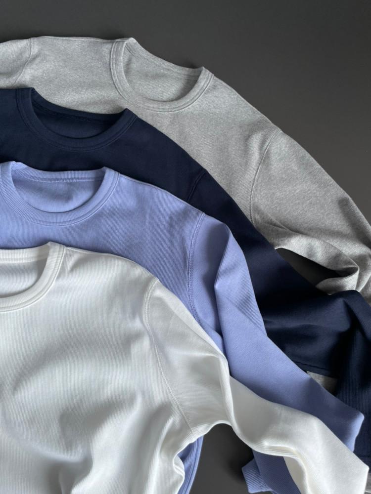 137. Ribbed basic t (4color)