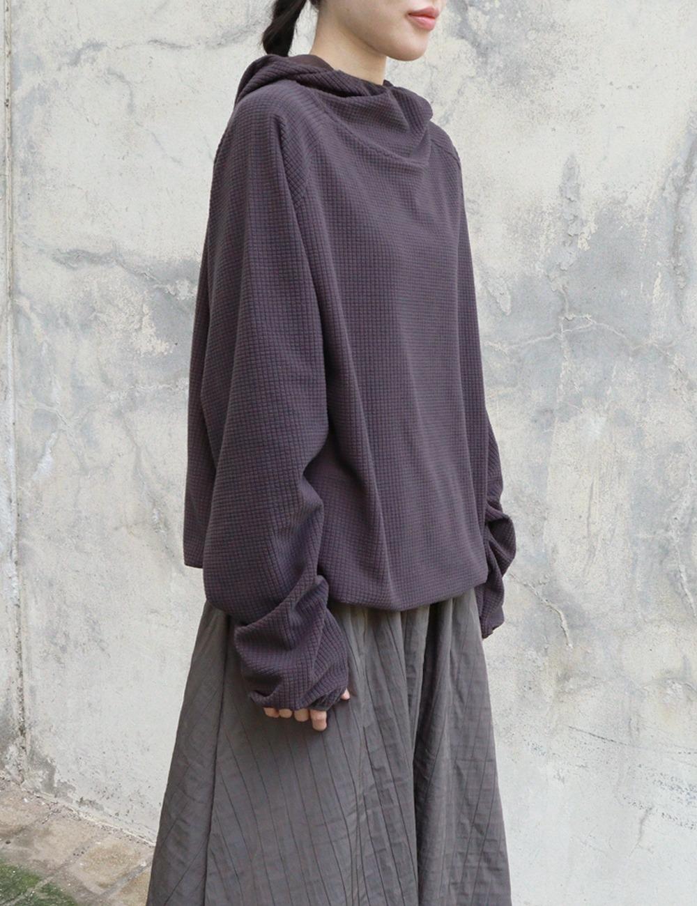 waffle texture hoodie