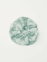 Flower jacquard scrunchie (mint)