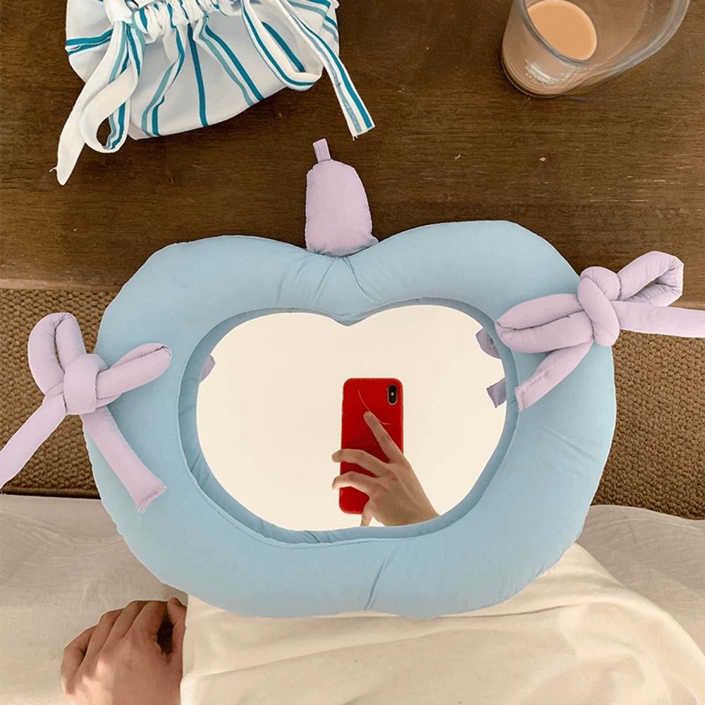 유니크 비정형 패브릭 벽걸이 거울 귀여운 인테리어 벽거울