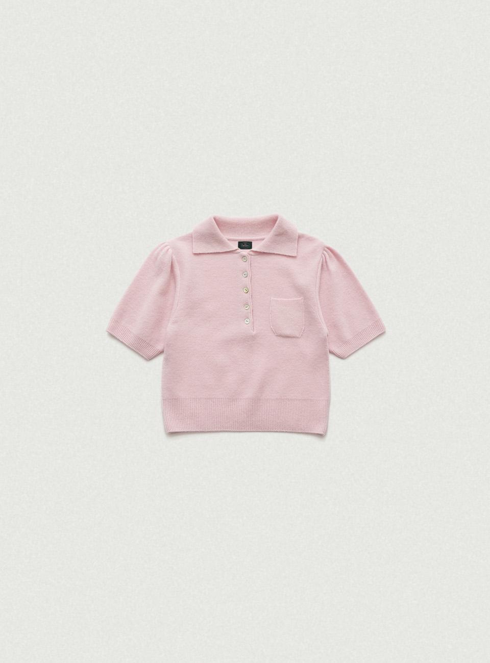 Fluffy Half Collar Knit_Pink