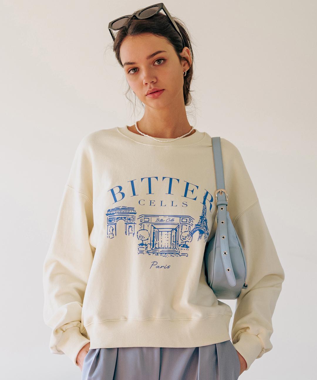 Paris Sweat Shirt-Cream