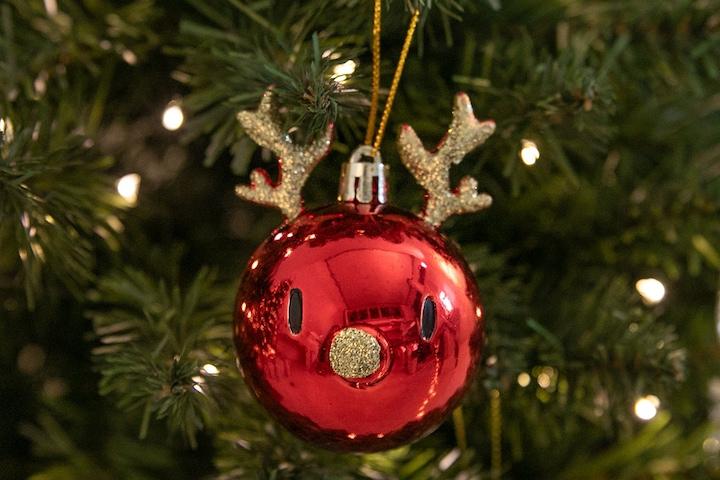 베이비루돌프볼 8cm (2개입) 크리스마스 장식