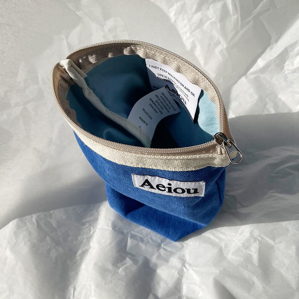Aeiou Basic Pouch (M size) Pado Blue
