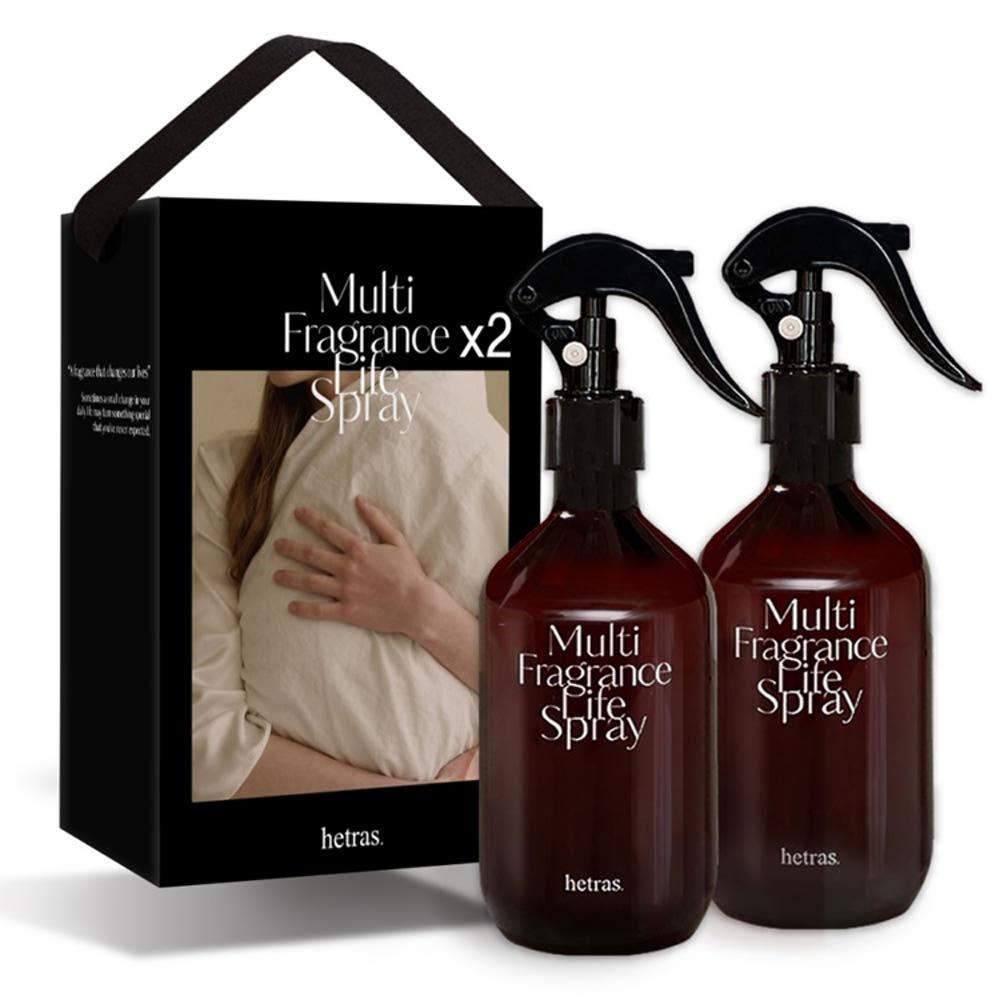 1+1 헤트라스 멀티스프레이 300mlx2개 플라워샵 선물세트 섬유향수 룸스프레이 섬유탈취제