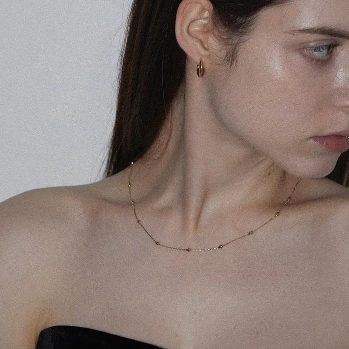 Seed ball chain necklace