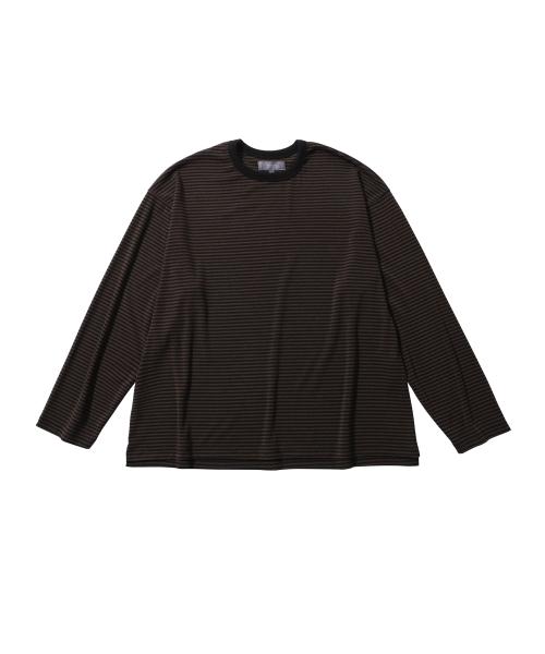 DUSTY STRIPE LONG SLEEVE (BLACK&BROWN)
