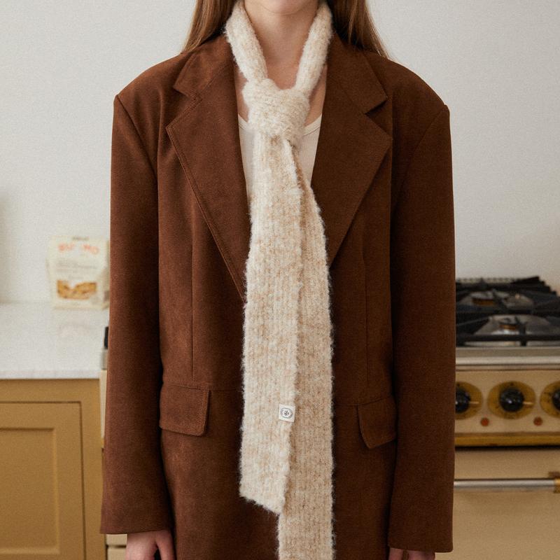 멜란지 슬림 퍼 머플러 MF8112 3컬러