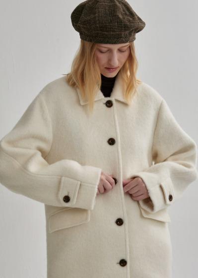 CLASSIC WOOL HALF COAT (sand ivory)