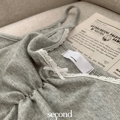 [기획특가/저렴이X] 나니 모달 코튼 스판 슬림핏 골지 리본 레이스 나시 (2color) 골지나시/기본나시/봄옷/여름옷/이너나시/이너티/봄코디