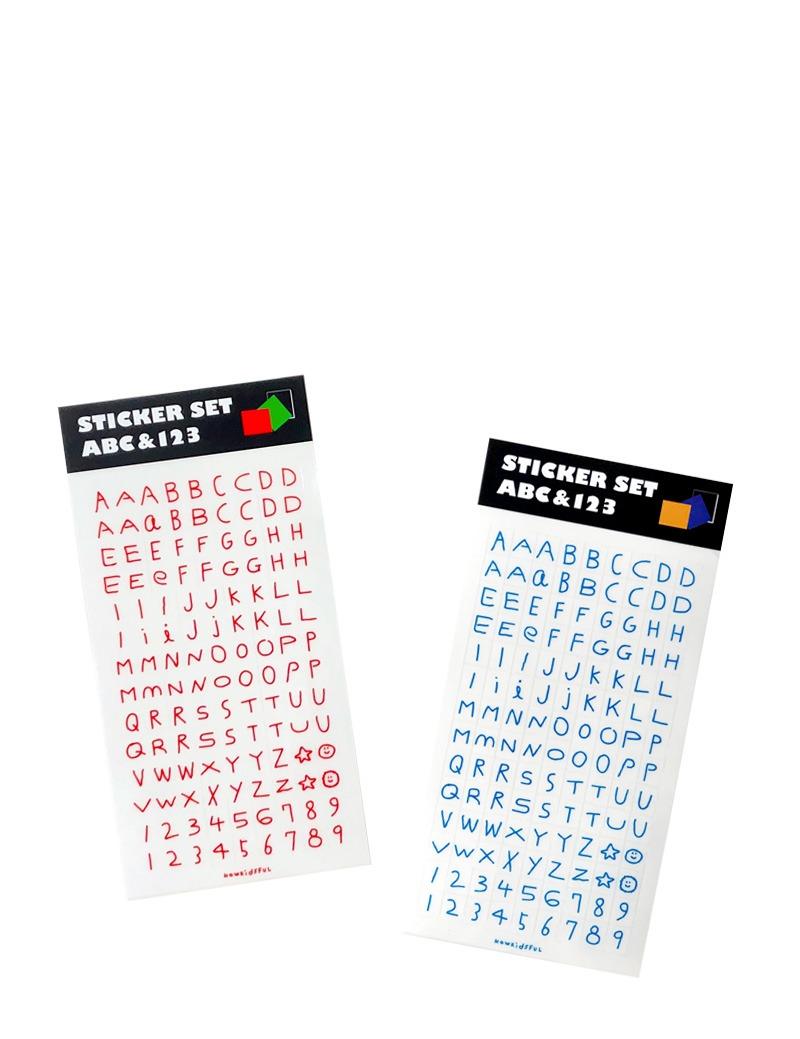 STICKER SET - ABC & 123 (RGB/YBB)