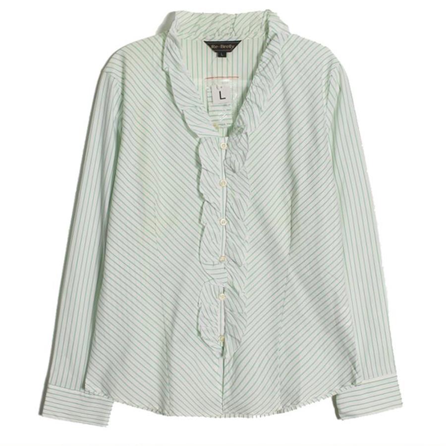 frill stripe shirt