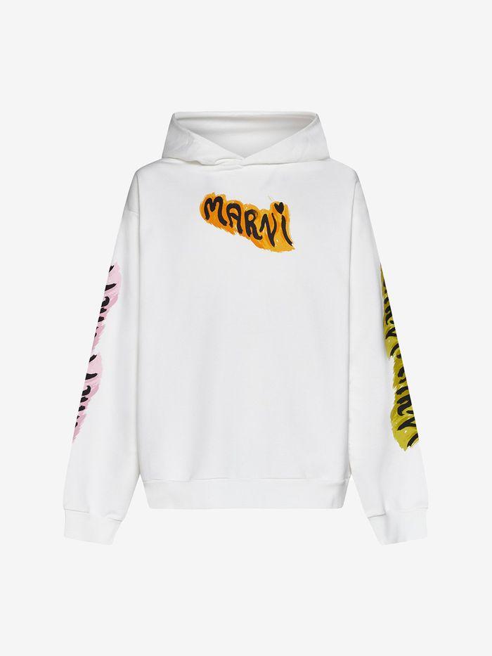 [LAST PIECE][MEN] 23FW GRAFFITI PRINTED HOODIE WHITE FUMU0067PD USCV51 GLW02