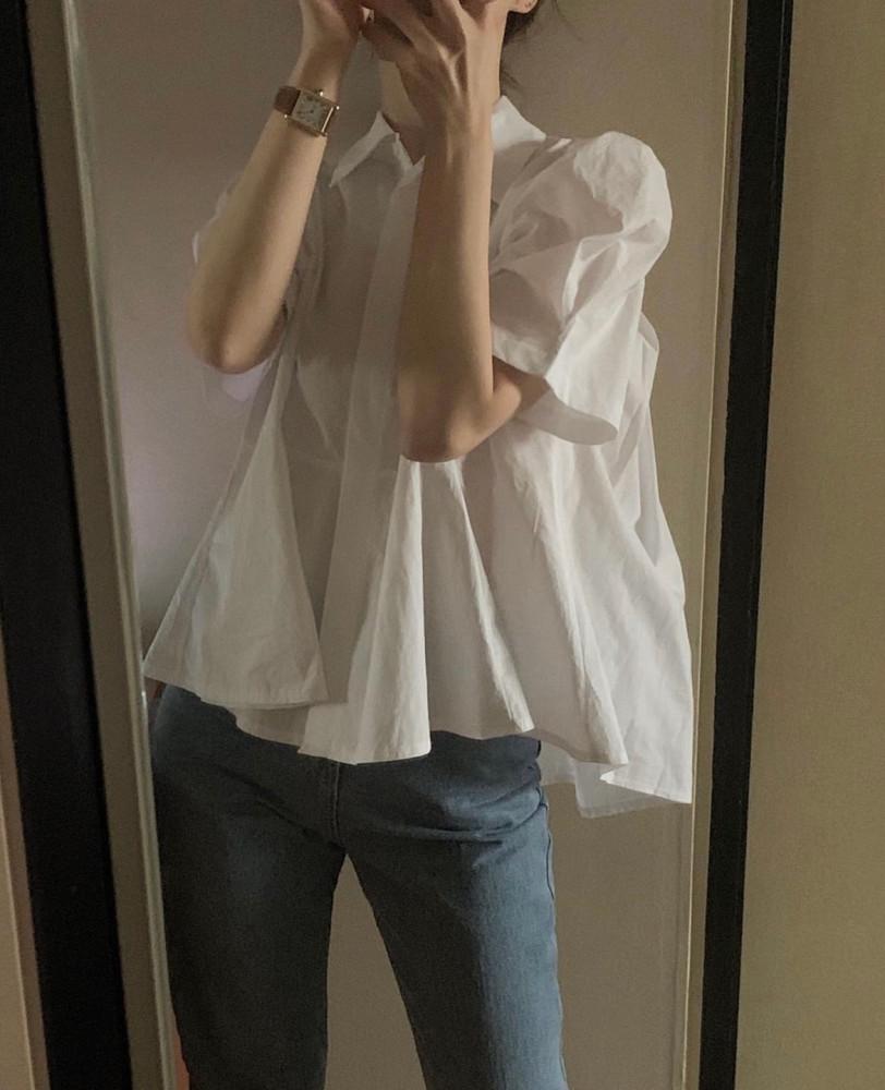 쿠폰(전체당일) Obj 오브제 어스 플리츠 블라우스 / 인기재진행