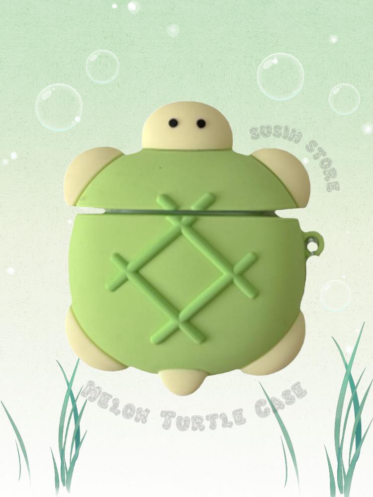 수심 Melon Turtle Case 멜론 터틀 에어팟 케이스 귀여운 유니크 거북이 키링