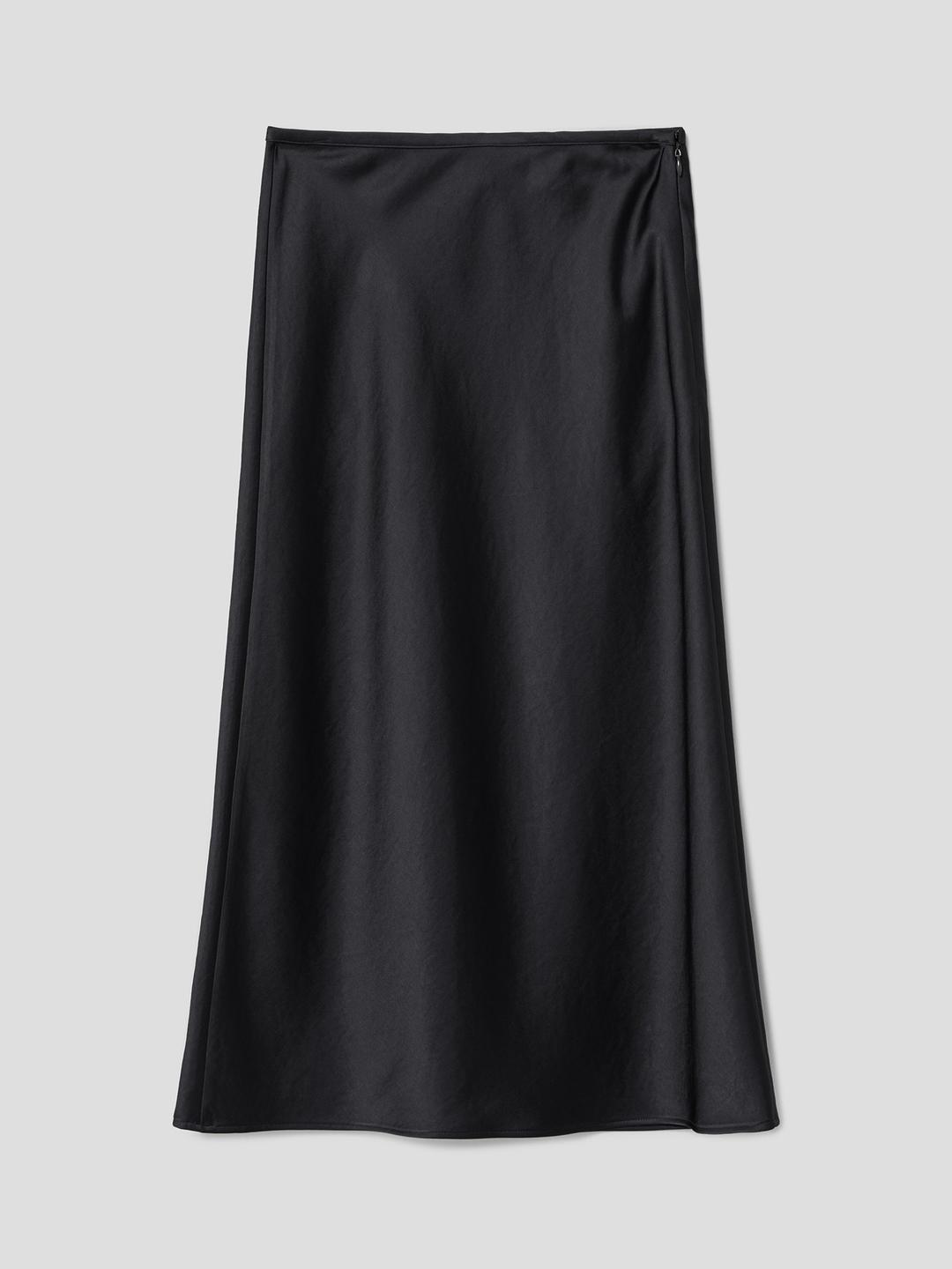 Lady Satin Skirt - Black