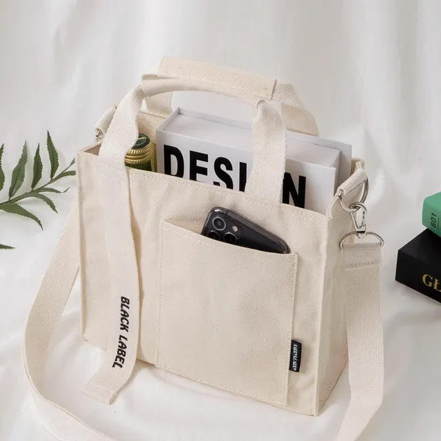 [당일발송] 5color 스몰라벨 캔버스 에코백 EBA508