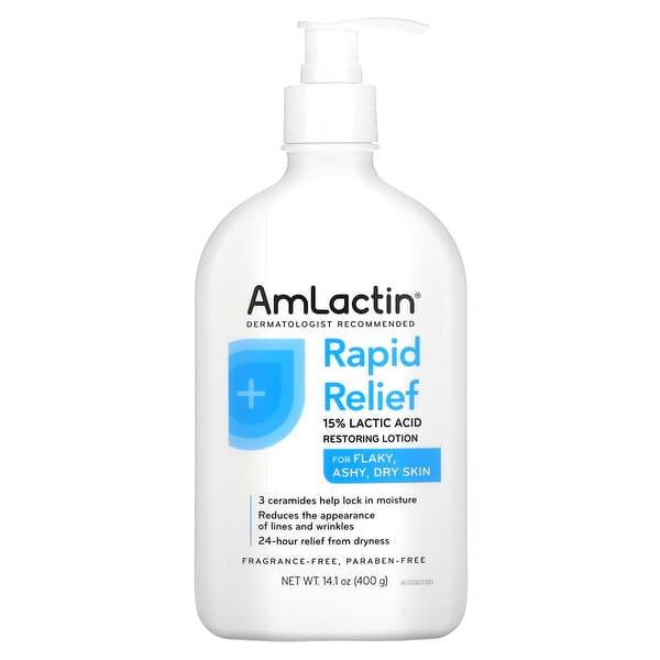 AmLactin, 래피드 릴리프 리페어링 로션, 향료 무함유, 400g(14.1oz)