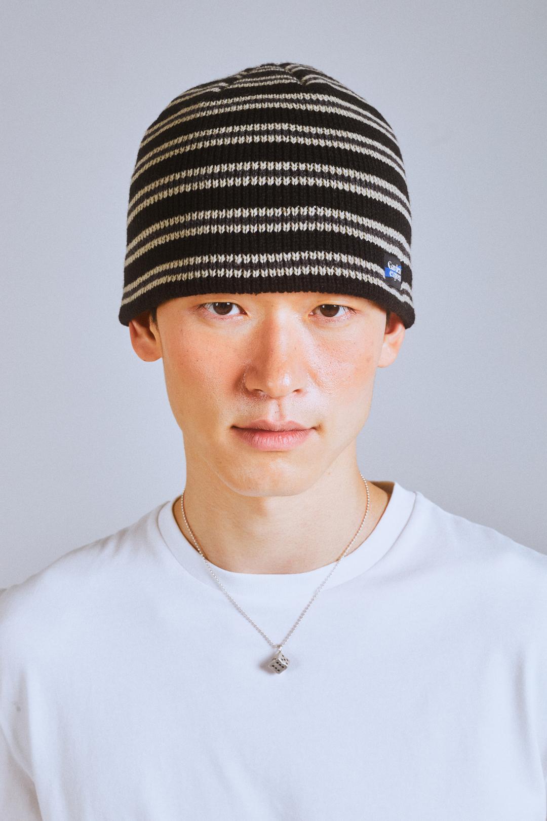 Striped Beanie (black)