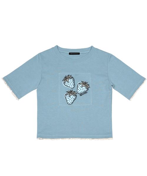Strawberry Crop T-shirt_Sky Blue