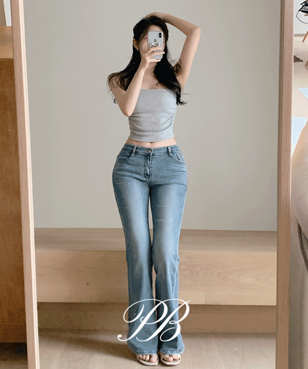 퍼빗 [극찬후기1등/최다코디]빌로브 히든밴딩 부츠컷 데님팬츠 - 1color