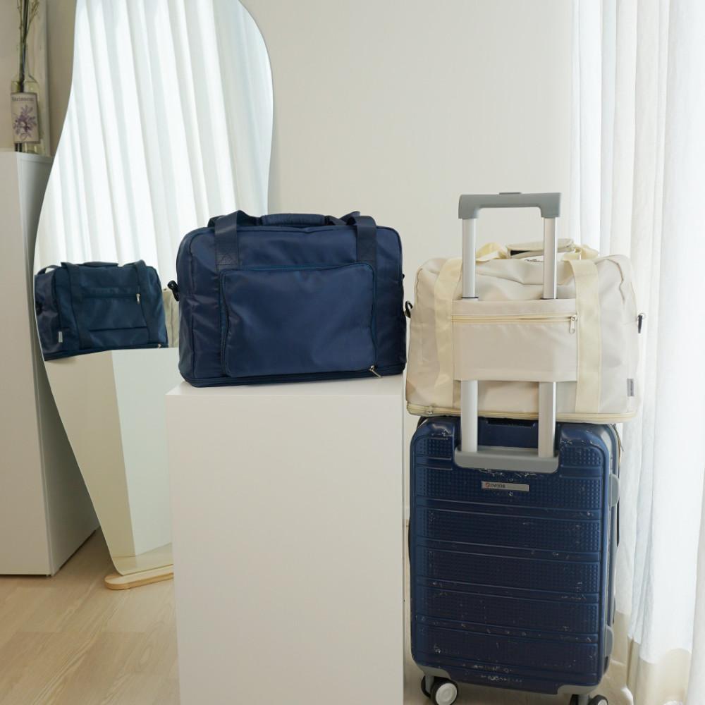 [인생꿀템] 공간확장 더플백 운동가방 캐리어결합 폴딩빅백 캐리어 보조가방