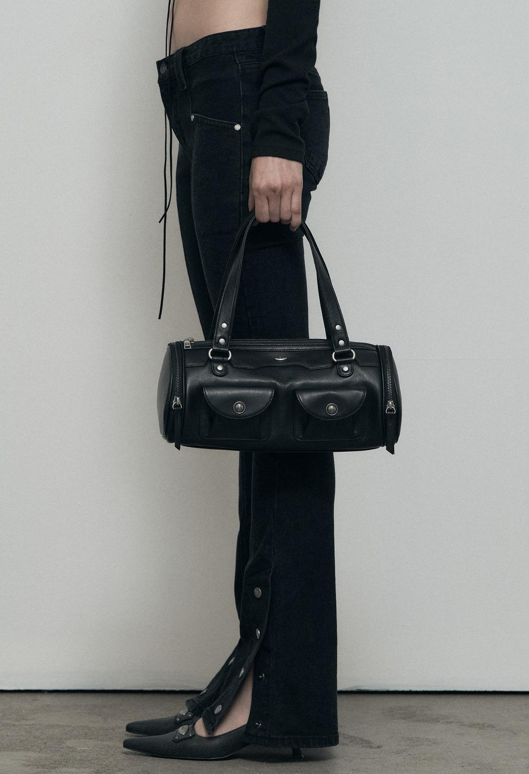 CARGO MINI SHOULDER BAG, MATTE BLACK