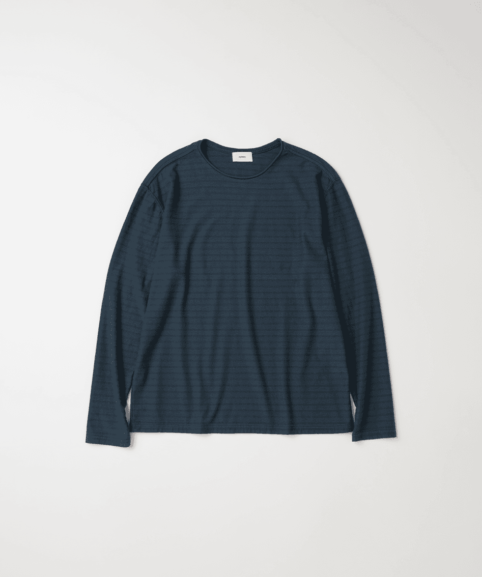 133 Raw Edge Stripe Longsleeves - Midnight Ocean