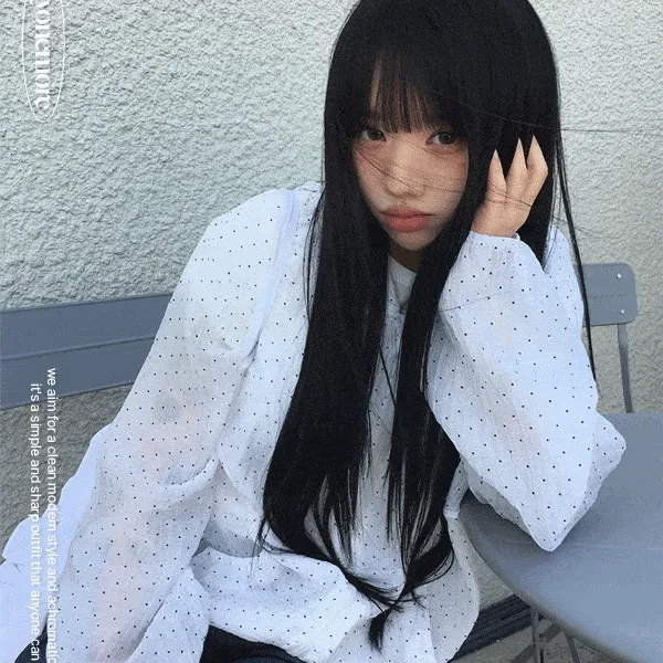 [MDpick/여름바람막이🤍] 렛츠 프릴 후드 도트 바람막이 자켓 (2color)