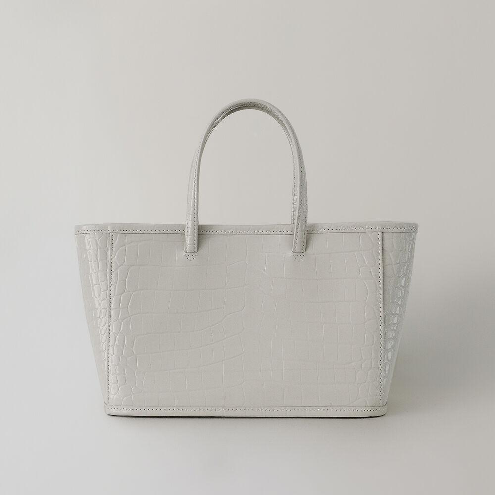 Ain croco tote bag (Coconut white)
