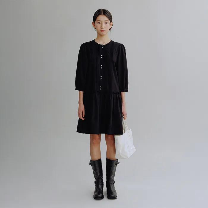 HEIDY COTTON ONE PIECE_BLACK