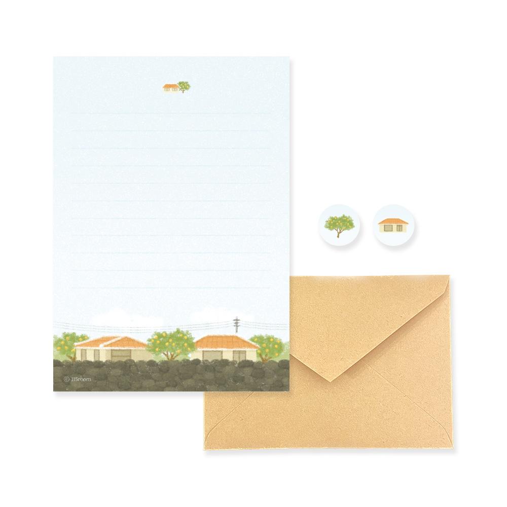 [115룸] 제주 여행 편지 set (돌담집)