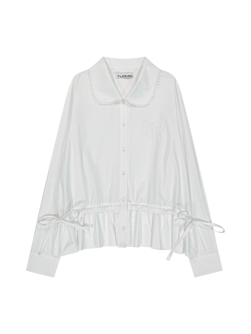BIG COLLAR EMBLEM SHIRT [WHITE]
