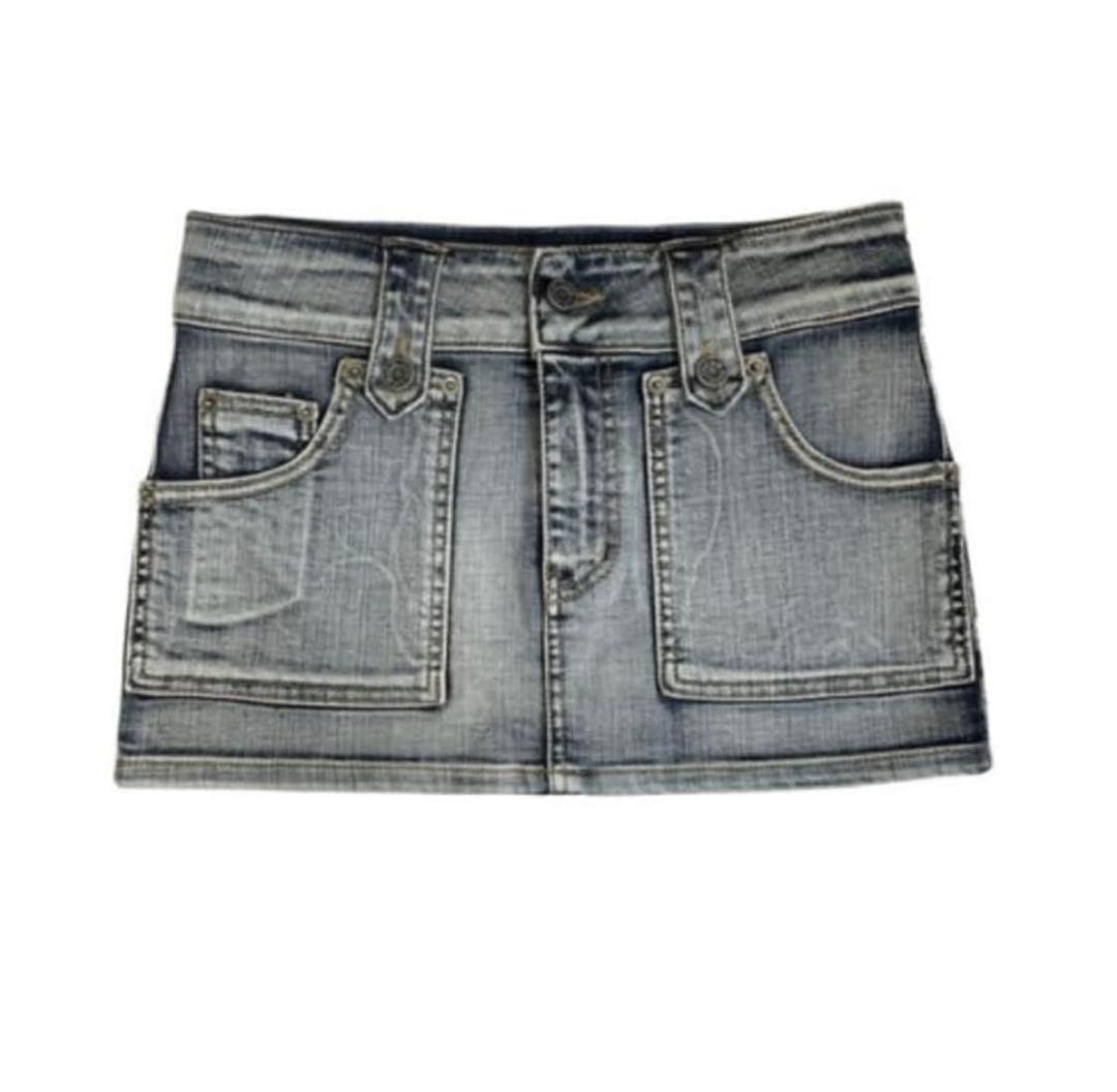 보헤미안서울 데님 스커트 블루 s