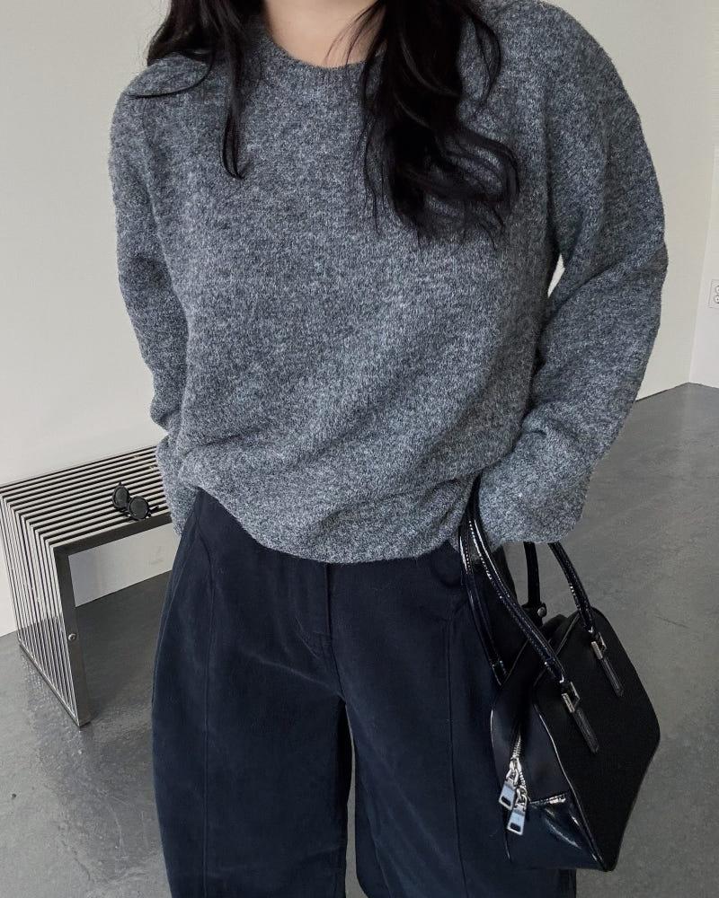 남녀공용 울 보카시 오버핏 데일리 니트 스웨터