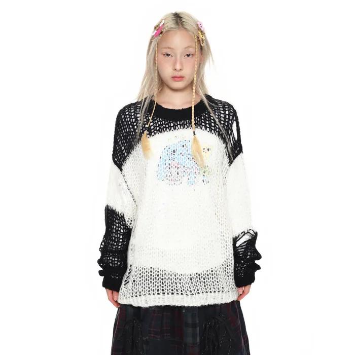 Open Weave Mesh Knit_mono