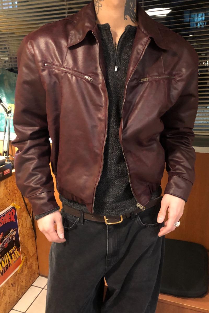 House leather crop JK (3color)