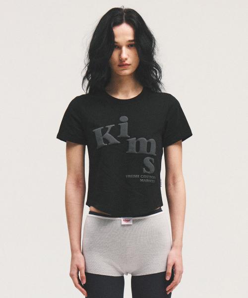 (Unisex) Messy Alpha Logo Tee Black