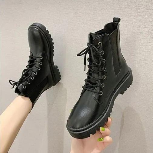 여성 여자 발볼넓은 앵클 첼시 미들 삭스 숏 통넓은 미디 키작녀 엄마 셔링 타비 하비 블랙 키높이 워커 신발 h-455