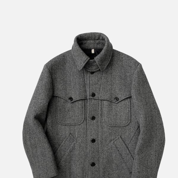 EDIFICE herringbon shirt jacket