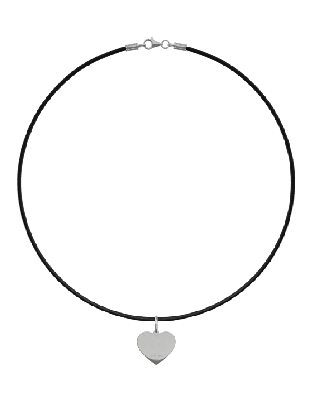 Heart silver necklace