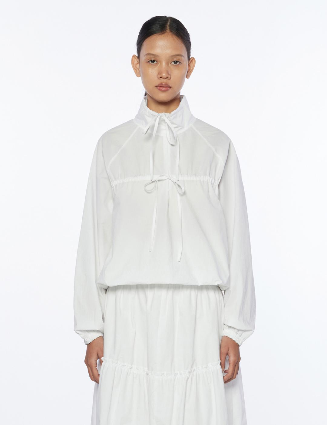 Shirring Cotton Anorak (white)