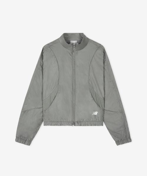 NBNAG2W412 / WOMEN 에센셜 경량 스탠넥 우븐자켓 (GLOSSY GRAY)