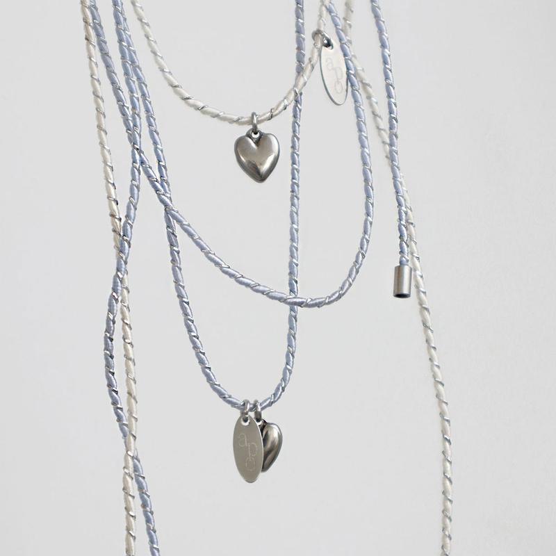 Loving Heart String N.(2color) 러빙 하트 컬러 스트링 목걸이