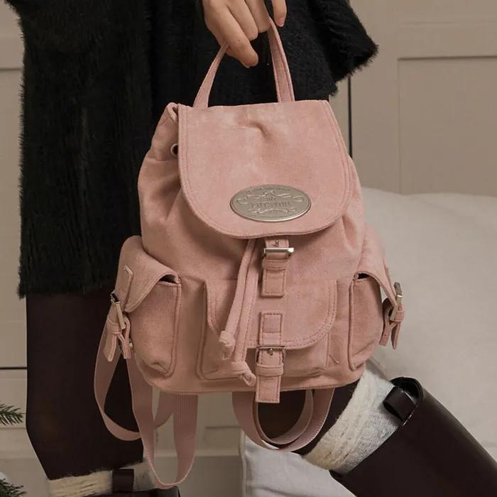 lotsyou_Nostalgia Chubby Backpack Pink