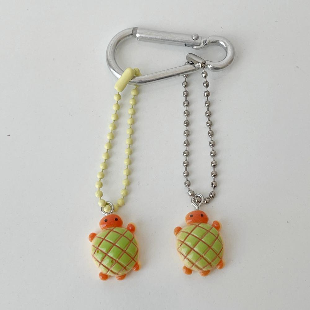 (렛씨온니굿띵) 메론 거북이빵 키링 3type / 거북이 스티커 포함