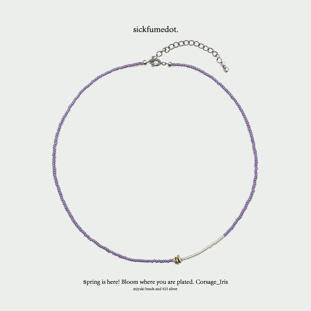 [식품닷] Corsage_iris Necklace