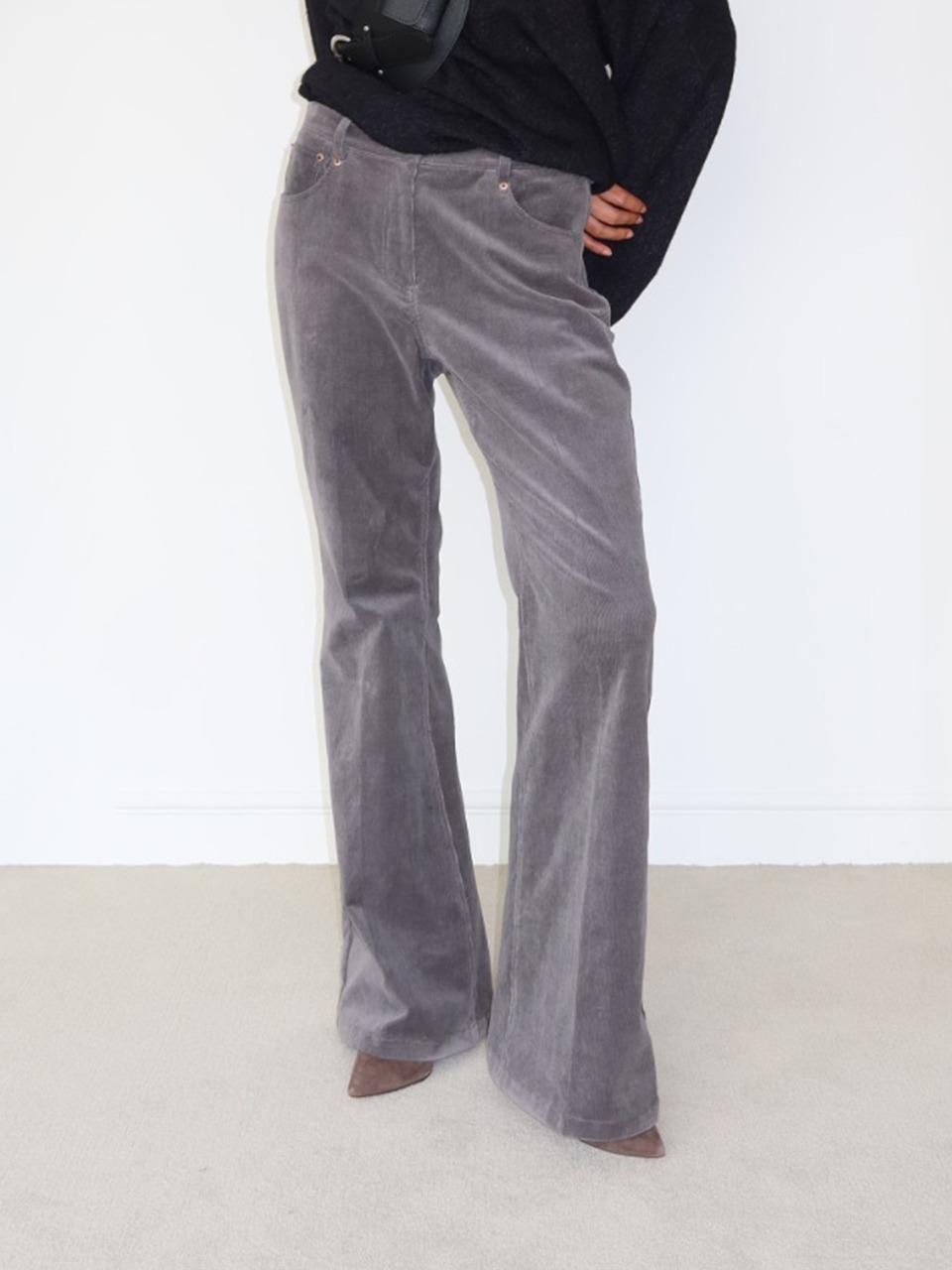 Corduroy Flare Pants_Grey