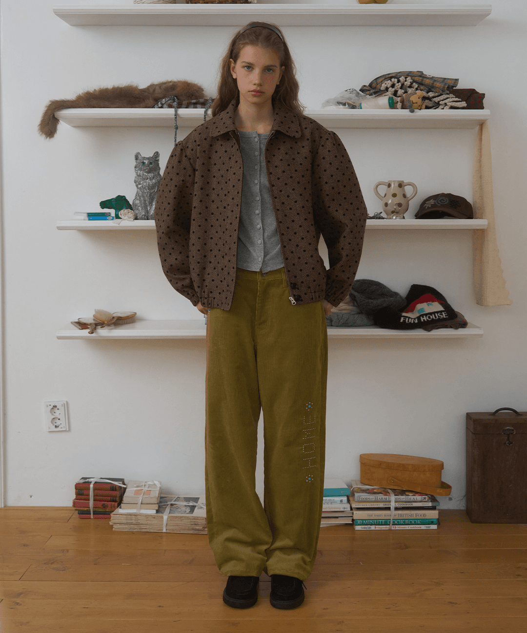 Home Corduroy Pants, Olive Green