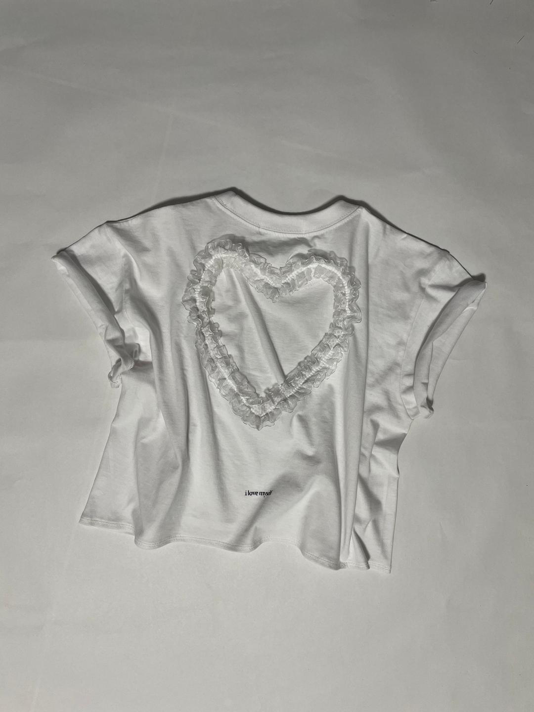 White Slogan T-shirt (crop)